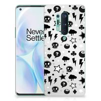 Silicone Back Case OnePlus 8 Pro Silver Punk - thumbnail