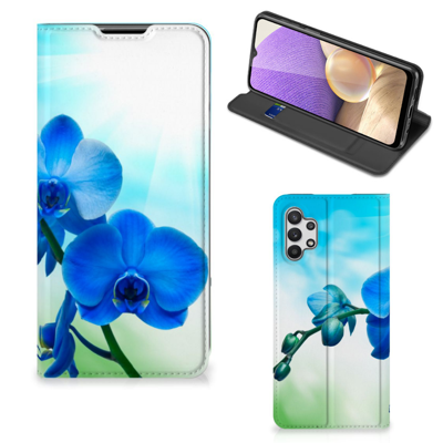 Samsung Galaxy A32 5G Smart Cover Orchidee Blauw - Cadeau voor je Moeder