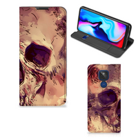 Mobiel BookCase Motorola Moto G9 Play Skullhead