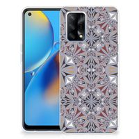 OPPO A74 4G TPU Siliconen Hoesje Flower Tiles