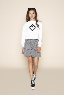 Frankie & Liberty Meisjes sweat shirt - Siena - Papier wit