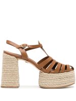 Dee Ocleppo Tulum 120mm leather espadrilles - Tons neutres - thumbnail