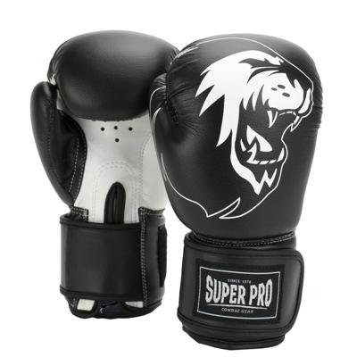 Super Pro Combat Gear Talent (Kick)bokshandschoenen - Zwart/wit - 4 Oz