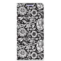 Xiaomi Redmi Note 10 Pro Smart Cover Black Flowers - thumbnail