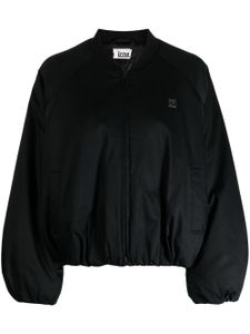 izzue veste bomber à plaque logo - Noir