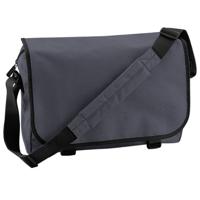BagBase Kruis Lichaam Gewatteerd Strap Messenger - Unisex schoolwerk schoudertas - Grafiet grijs