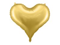 Folieballon Hart Goud Satijn (75x64,5cm)