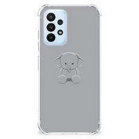 Samsung Galaxy A23 Stevig Bumper Hoesje Grijs Baby Olifant