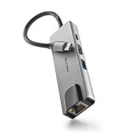 NGS Wonder Dock SUPRA - 4-in-1 aluminium USB-C-multipoortadapter, USB 3.0, USB-C met 100 W PD-opladen, 4K HDMI 30 Hz RJ45, compatibel met Windows 11/10 / 8/8.1/7 / XP/Vista, Mac OS en Linux