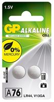 GP A76F-U2 alkaline-batterij AG13/LR44 (1.5V, 2-pack) blister