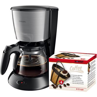 Philips Daily HD7462/20 Zilver + Scanpart Permanent Filter Philips Daily HD7462/20 Zilver + Scanpart Permanent Filter