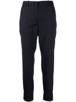 Fabiana Filippi pinstripe pattern cropped trousers - Bleu