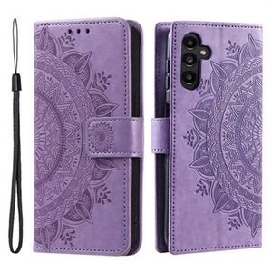 Samsung Galaxy A34 5G Mandala Series Wallet Case - Paars