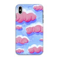 Roze wolken met vogels: iPhone X Tough Case