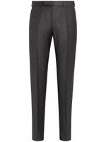 Zegna pantalon droit à taille mi-haute - Gris