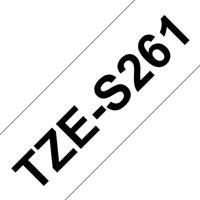 Brother TZe-S261 Labeltape extra sterk klevend Tapekleur: Wit Tekstkleur: Zwart 36 mm 8 m - thumbnail