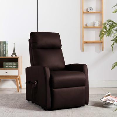 vidaXL Fauteuil elektrisch sta-op-stoel kunstleer bruin