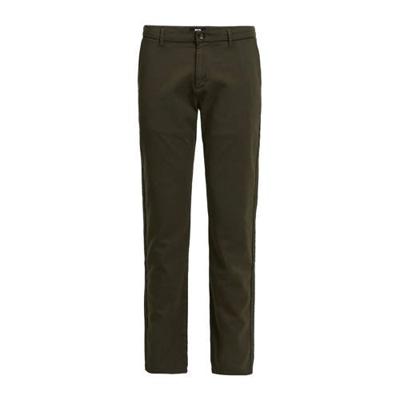 WE Fashion slim fit chino donkergroen