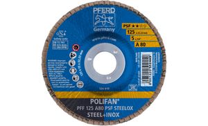 PFERD 67648125 PFF 125 A 80 PSF STEELOX Lamellenschijf Diameter 125 mm Boordiameter 22.23 mm RVS, Staal 10 stuk(s)