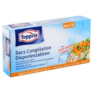 Toppits Diepvrieszakjes 1L 40 Stuks