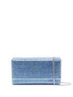 Amina Muaddi Paloma crystal-embellished clutch bag - Bleu