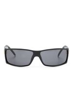 Gucci Pre-Owned lunettes de soleil G-Logo à monture rectangulaire - Noir