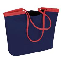 Beco strandtas nylon donkerblauw/rood