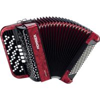 Hohner Nova III 96 Rood, C-Griff accordeon