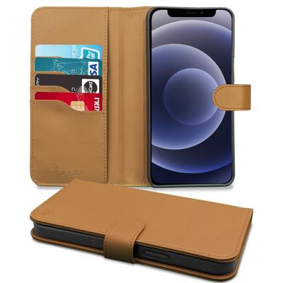 Høyde - Vegan lederen bookcase hoes - 100% Biologisch Afbreekbaar - iPhone 12 Pro Max - Cognac Høyde - Vegan lederen bookcase hoes - 100% Biologisch Afbreekbaar - iPhone 12 Pro Max - Cognac