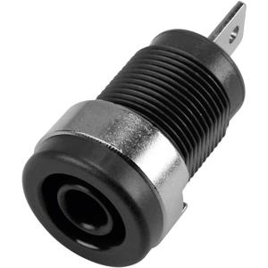 TRU COMPONENTS 6239C26EN Veiligheids-labconnector, female Bus, inbouw verticaal Stift-Ø: 4 mm Zwart 1 stuk(s)