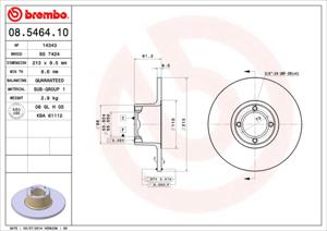 Remschijf BREMBO, Remschijftype: Massief, u.a. für Austin, Rover