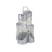 1x Olie- En Azijn Sets Van Kunststof Grijs - Olie- En Azijnstellen