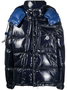 Moncler doudoune Karakorum à fini verni - Bleu