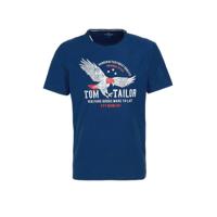 Tom Tailor T-shirt met logo donkerblauw