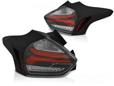 Tuning-Tec Achterlichten FORD FOCUS 3 15-18 HATCHBACK ZWART ROOD
