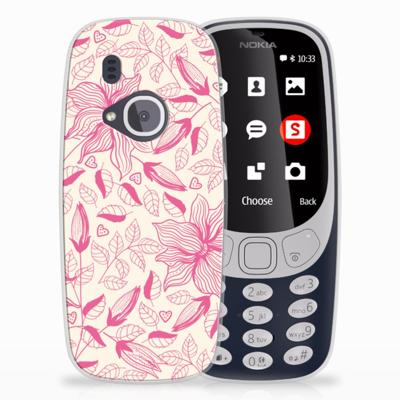 Nokia 3310 (2017) TPU Case Pink Flowers
