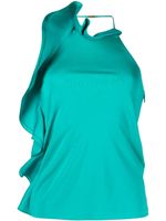 Gucci Pre-Owned 2010s ruffle-detailed halterneck blouse - Vert