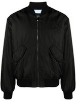 Versace veste bomber matelassée à logo brodé - Noir