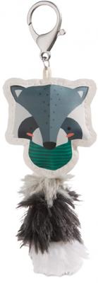 Nici sleutelhanger wasbeer junior 12 cm kunstleer bruin/zwart Nici sleutelhanger wasbeer junior 12 cm kunstleer bruin/zwart