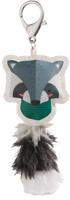 Nici sleutelhanger wasbeer junior 12 cm kunstleer bruin/zwart