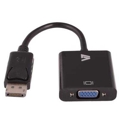 V7 CBLDPVGA-1E kabeladapter/verloopstukje 1x 20-pin DisplayPort 1x 15-pin VGA Zwart