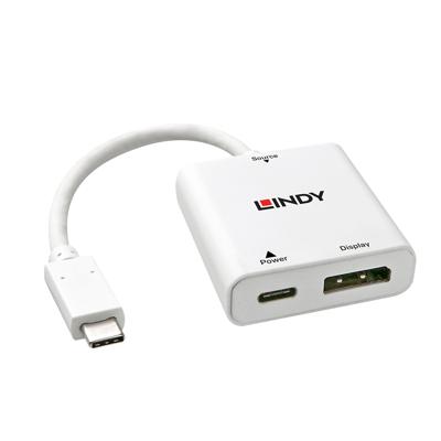 Lindy 43237 USB 3.1 Type C DisplayPort Wit kabeladapter/verloopstukje