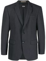 BOSS blazer en laine stretch à simple boutonnage - Noir