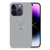 Apple iPhone 14 Pro Telefoonhoesje met Naam Grijs Baby Olifant