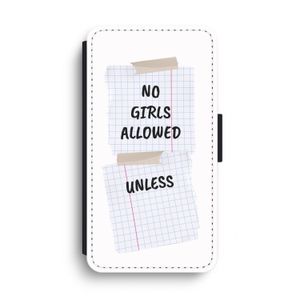 No Girls Allowed Unless: iPhone XS Max Flip Hoesje