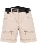 PINKO short Scilla en cuir - Tons neutres