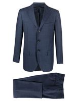 Kiton costume à veste à simple boutonnage - Bleu