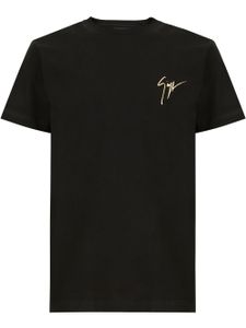 Giuseppe Zanotti t-shirt à imprimé signature - Noir