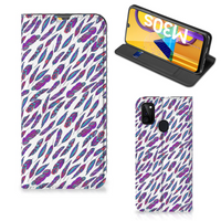 Samsung Galaxy M30s | M21 Hoesje met Magneet Feathers Color