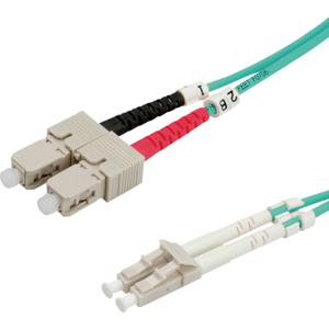 VALUE Fibre Optic Jumper Cable, 50/125µm, LC/SC, OM3, turquoise 10 m InfiniBand en Glasvezelkabel Turkoois